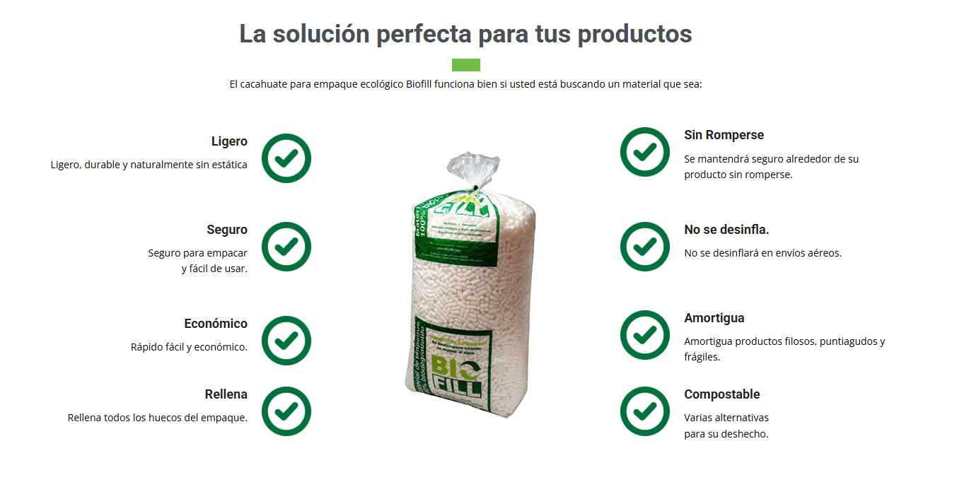 Cacahuate Biodegradable